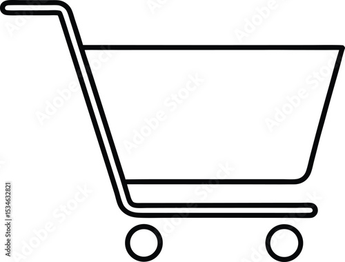Shopping Cart Icon Simple, Clean Vector Illustration for E-commerce