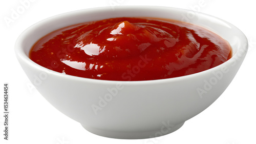 Wallpaper Mural A close up shot of ketchup in a white bowl against a isolated on white transparent background perfect for restaurant and food related designs. Torontodigital.ca