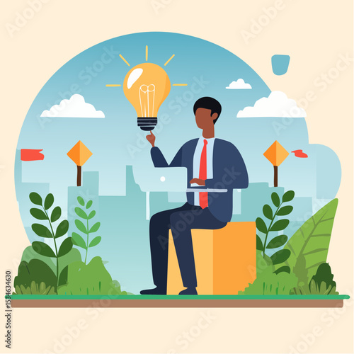 Solving problem, critical thinking root cause analysis to solution, answering question or success resolve issues, discover opportunity, creativity concept, businessman make idea from question mar