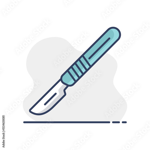 Surgical tools for operations scalpel vector icon