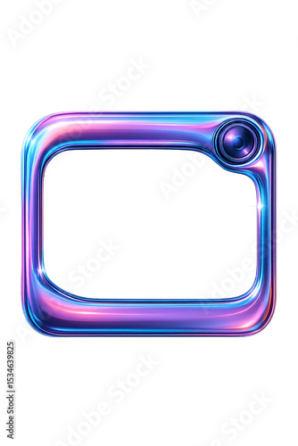 Y2k Purple Camera Frame