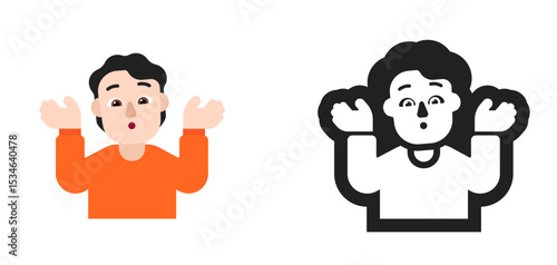 Person Raising Hands Very Light Skin