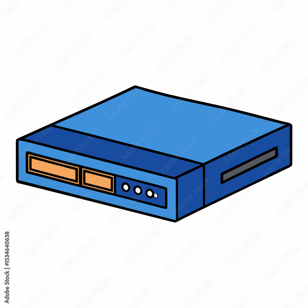 Obraz premium Minimal Blu-ray Player Illustration
