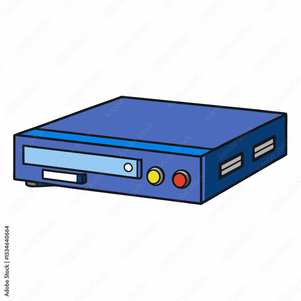 Obraz premium Minimal Blu-ray Player Illustration