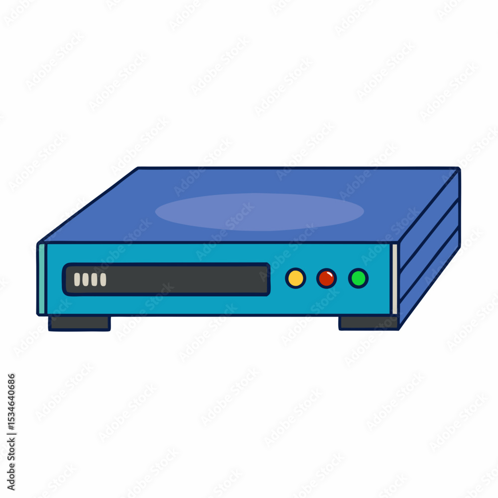 Obraz premium Minimal Blu-ray Player Illustration