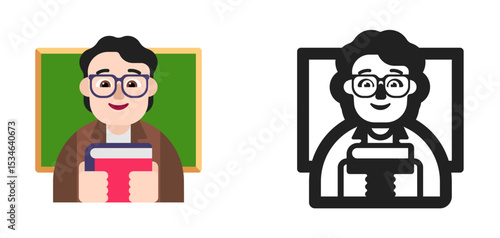 Teacher with Book Medium Light Skin