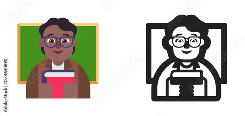 Teacher with Book Medium Dark Skin