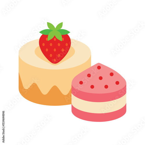Delicious Strawberry Cakes Sweet Treats, Creamy Layers, and Perfect for Dessert
