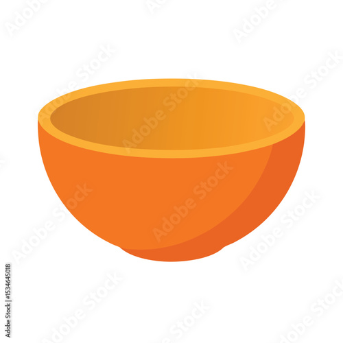 Orange Ceramic Bowl Simple Design, Versatile Use