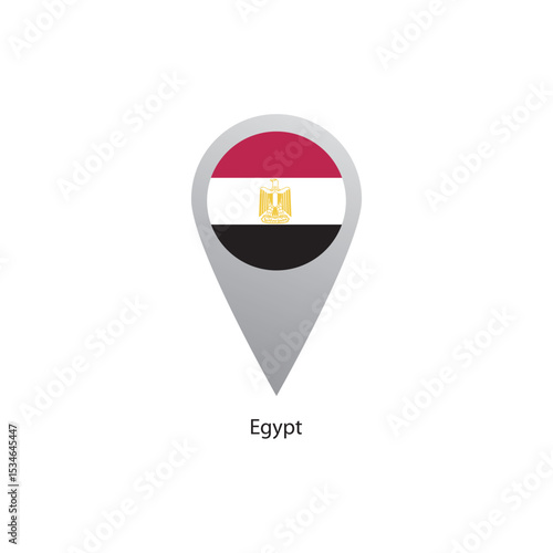 Location Pin icon of Egypt flag. Simple vector illustration. Free Download Location Pin icon of Egypt flag. Simple vector illustration. - GFXLoad