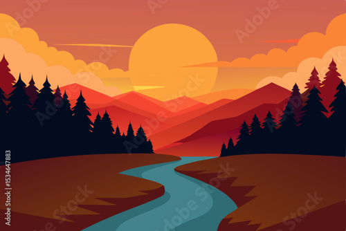 sunrise in mountains