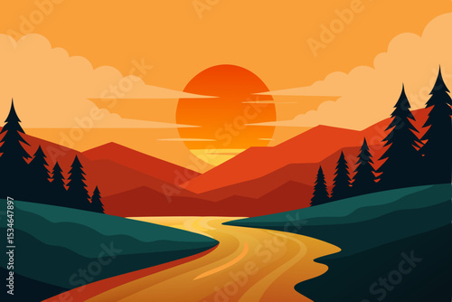 mountain landscape with mountains