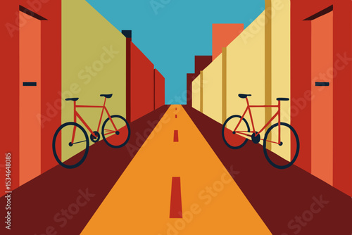 bike lane in the city