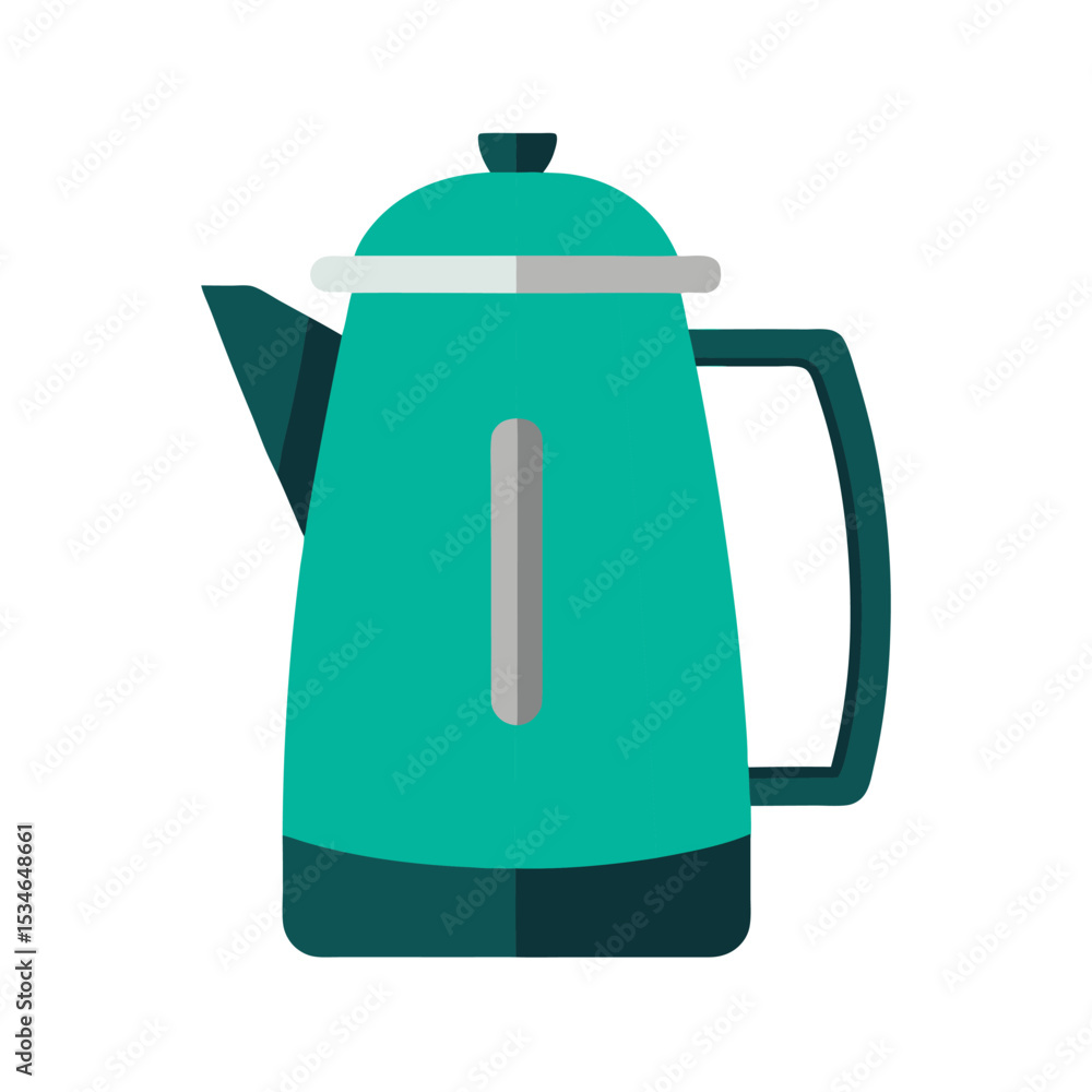 Obraz premium Elegant Teal Electric Kettle Modern Kitchen Design Element