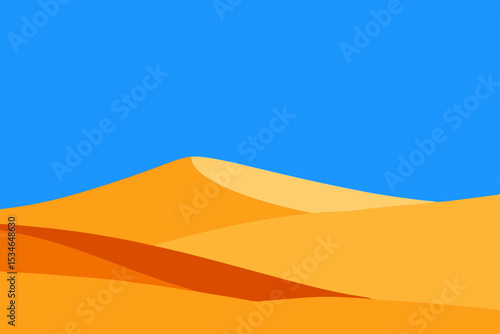 Sahara desert dunes create a hot, dry, and arid landscape under a vast sky, perfect for travel adventure
