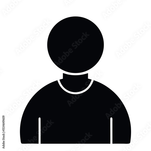 Simple, minimalist vector silhouette icon of a person. Ideal for avatars, identity graphics, signage, UX/UI design, profile icons, and clean modern branding projects.

