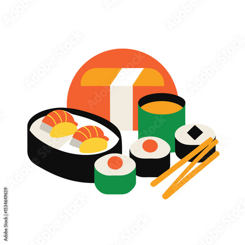 Delicious Sushi Platter Maki, Nigiri, and More Japanese Cuisine
