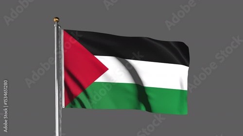 Palestine Flag Waving Animation