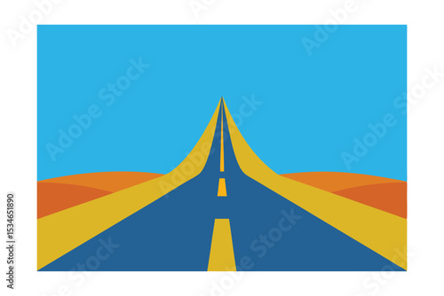 Endless Journey A Graphic Depiction of the Open Road and Endless Possibilities