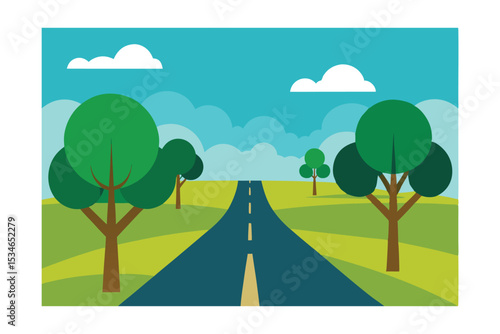 Scenic Road Trip Open Road Adventure Awaits - Summer Journey