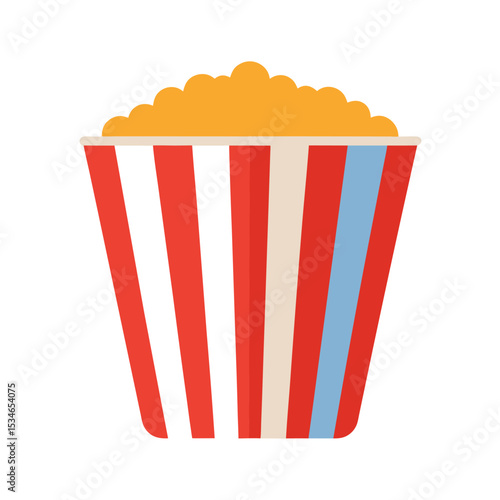 Delicious Popcorn A Classic Movie Snack in a Striped Bucket