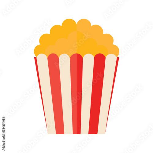 Delicious Popcorn A Classic Movie Snack in a Red and White Striped Box