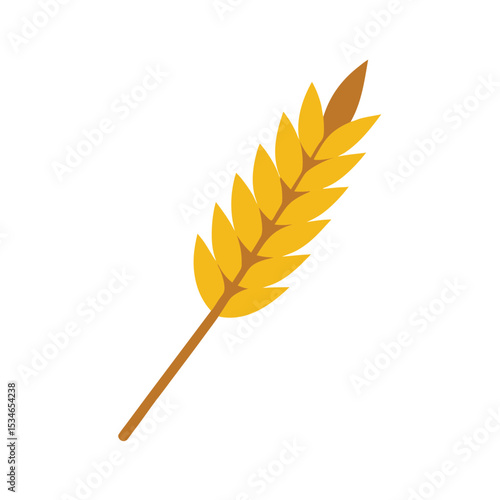 Golden Wheat Stalks A Harvest Illustration of Ripe Grains