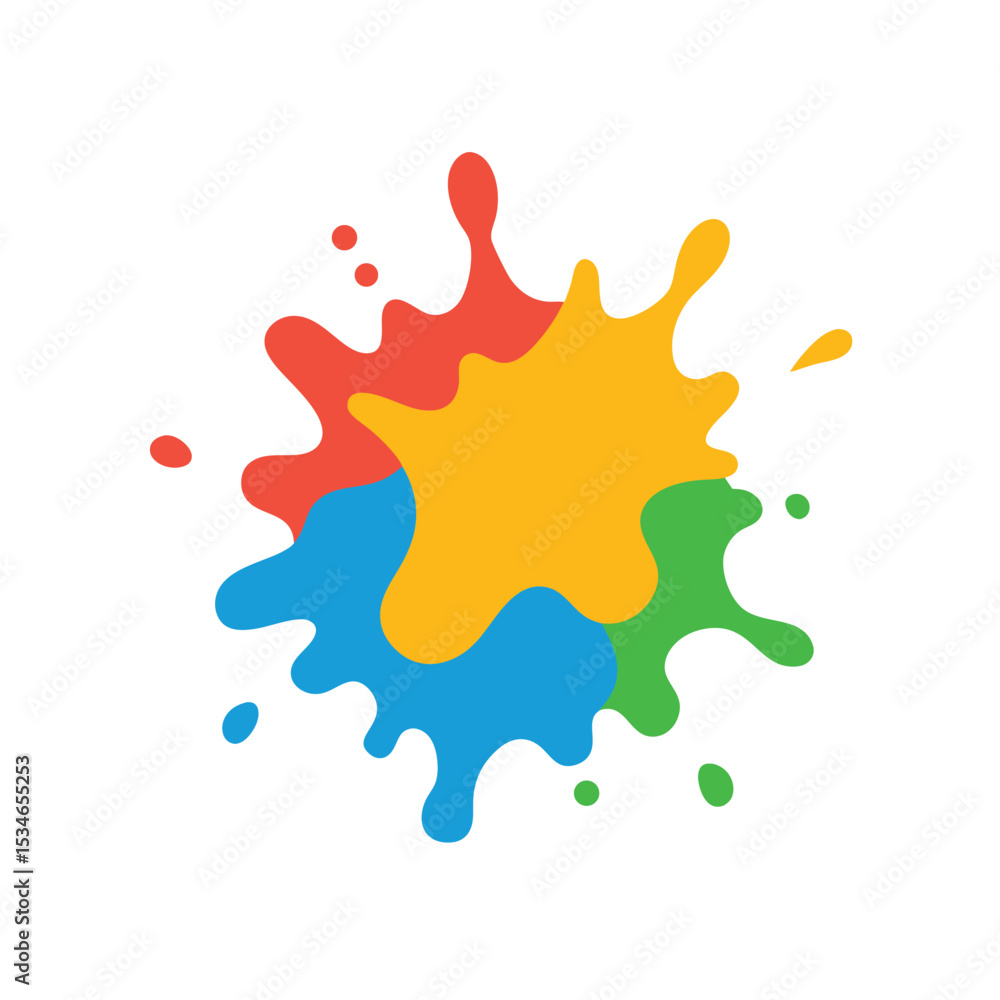 Fototapeta premium Vibrant Color Splash Abstract Art Design Element
