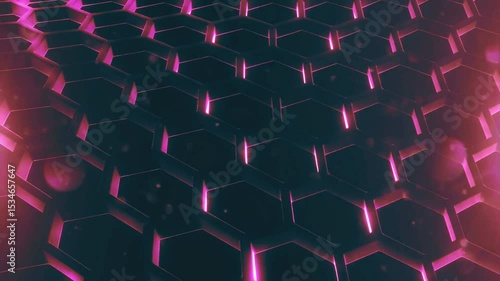 abstract background with pink hexagons