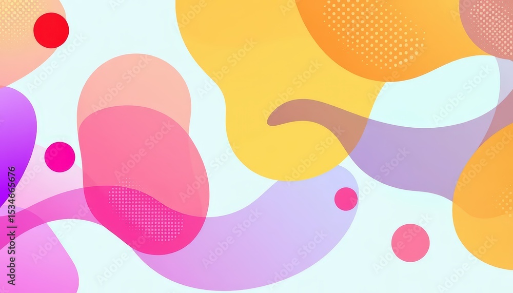 Fototapeta premium Abstract vector art background with overlapping translucent shapes