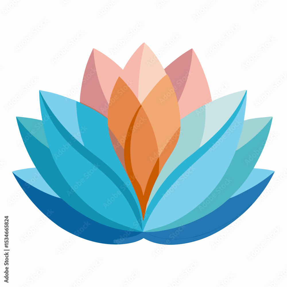 Fototapeta premium Transparent Petal Layers on White