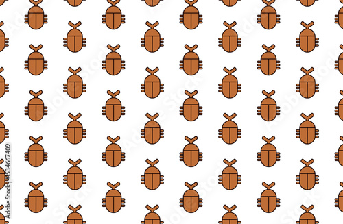 カブトムシの背景イラスト