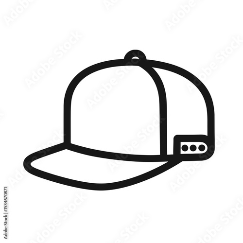 Stylish Snapback Hat Icon