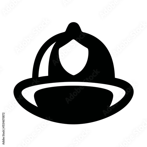 vector illustration of a fire fighter hat