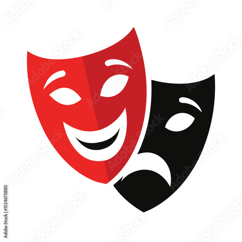 Wallpaper Mural Comedy and Tragedy Masks A Symbolic Representation of Theatre and Human Emotion Torontodigital.ca