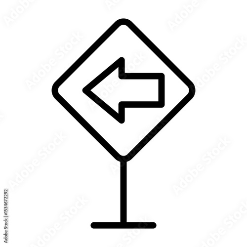 Detour Sign Icon