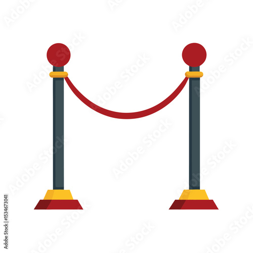 Elegant Red Rope Stanchions VIP Entrance Design and Event Decor