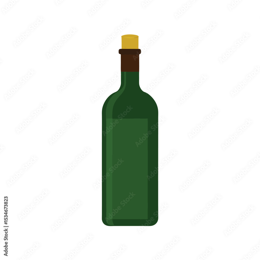 Green Wine Bottle Illustration A Simple, Elegant Design for Your Projects Green Wine Bottle Illustration A Simple, Elegant Design for Your Projects