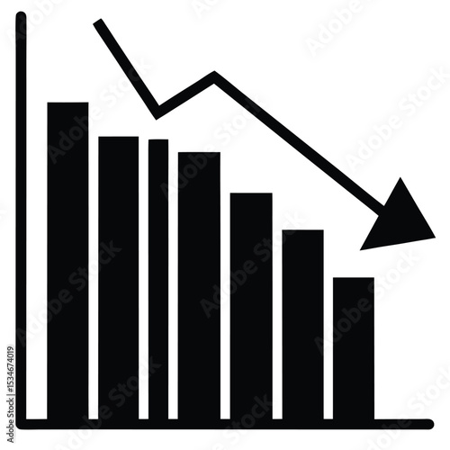 Financial advisor element isolated inflation rate chart on white background