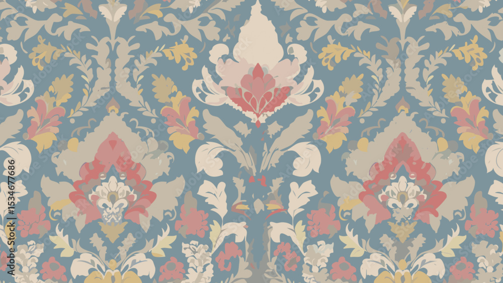 Obraz premium Vintage Floral Damask Pattern