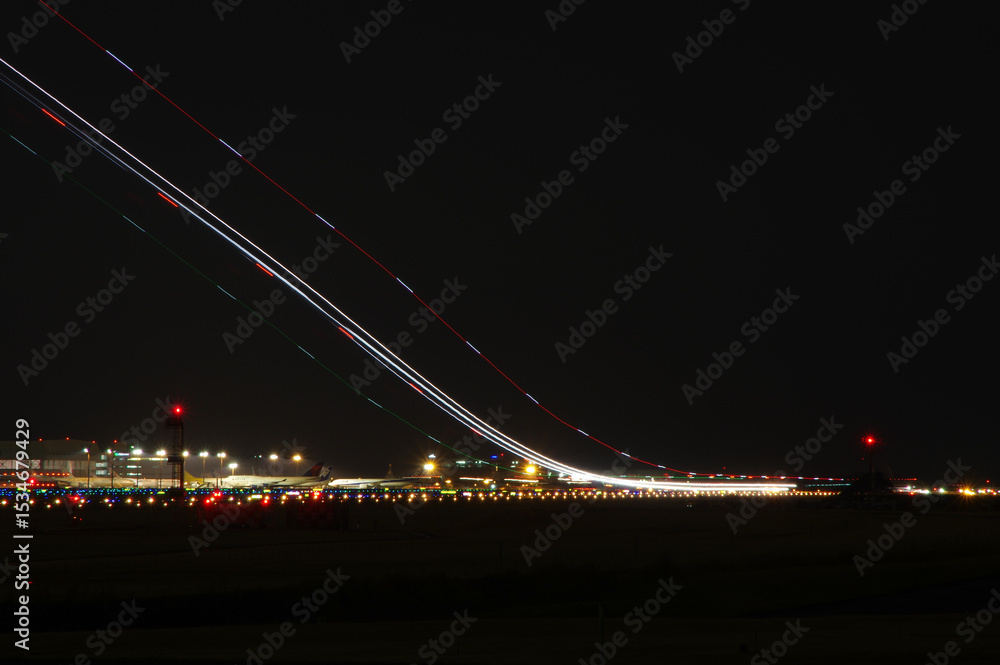 Obraz premium 夜の空港