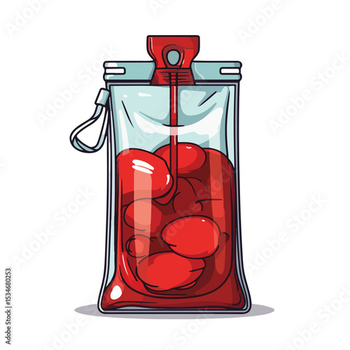 Professional Blood Bag Healthcare Icon Vector Image for Medical Illustrations
