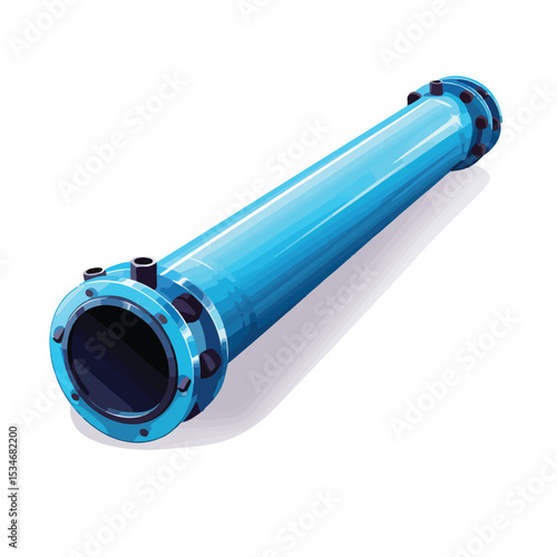Professional Isolated Gas Pipe Design Vector Illustration for Industrial Use