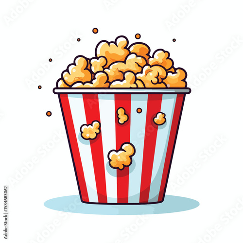 Professional Popcorn Bucket Icon Vector Illustration for Design Projects
