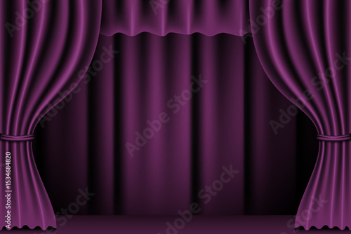 design vector purple curtain for background theater