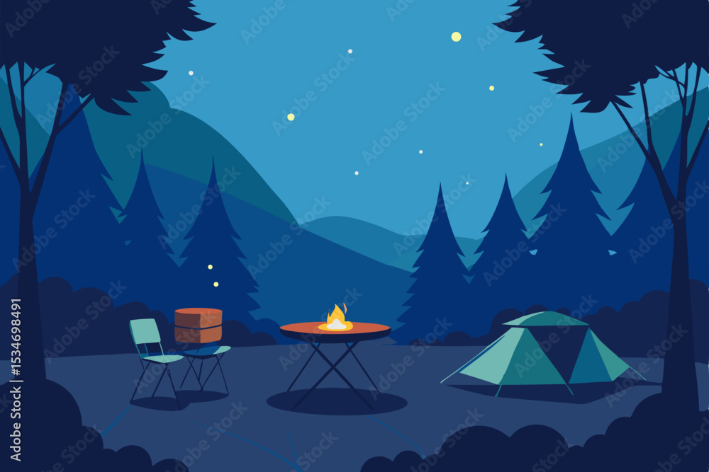 Fototapeta premium camping in winter