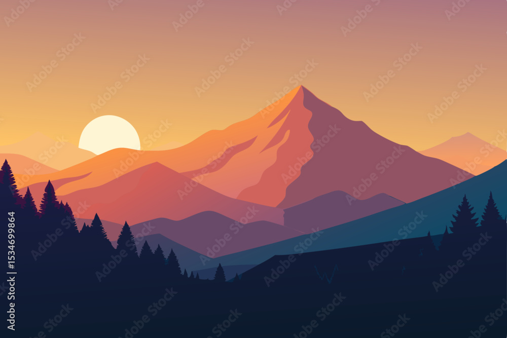 Obraz premium sunrise in mountains