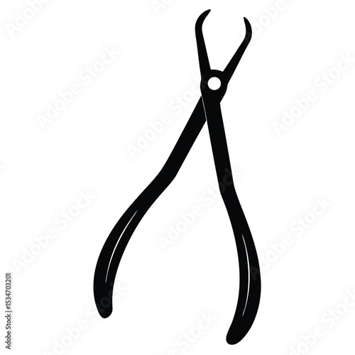 dentist element isolated dental forceps on white background