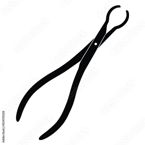dentist element isolated dental forceps on white background