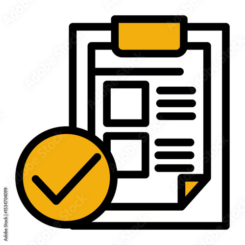 Guideline Framework Icon - Outline Color Lineal Style for Decision-Making Standards.